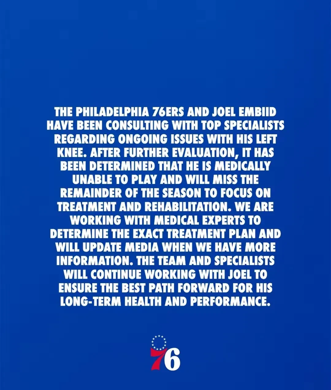 开云体育-人接连失利，恩比德再次发声要求队友团结一致的简单介绍